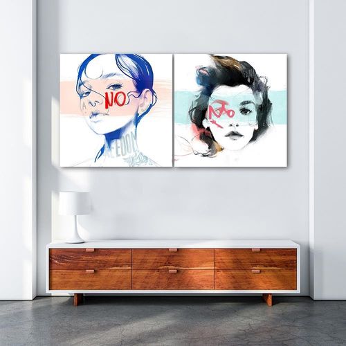 Obraz na płótnie – Canvas, Kobieca twarz 40x40 na Arena.pl