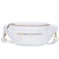 VERA PELLE nerka skórzana saszetka biodrówka V563 biała