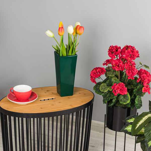 Wazon Ceramiczny Trapez  Czarny flakon zdjęcie 8