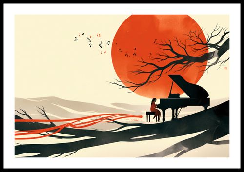 Plakat 60x40cm Pianistka na Arena.pl