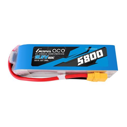 Akumulator Gens ace 5800mAh 60C 18.5V 5S1P Lipo z konektorem XT90 plug na Arena.pl