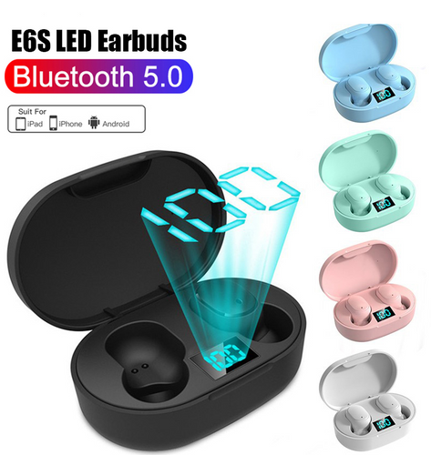 ND41_dS_59428 Słuchawki bluetooth E6s czarny na Arena.pl