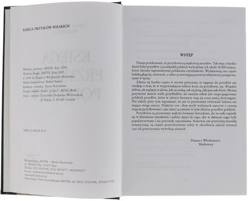 Danuta i Włodzimierz Masłowscy Księga Przysłów Polskich 2000 na Arena.pl