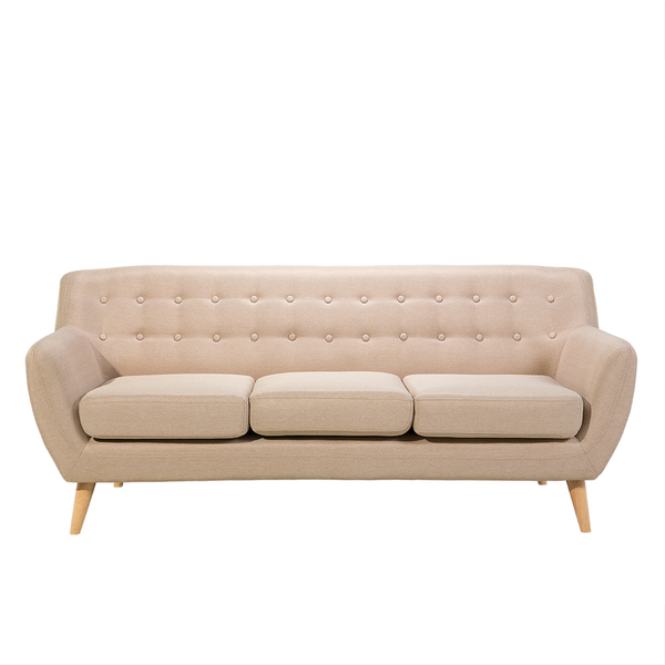 Sofa 3-osobowa beżowa MOTALA zdjęcie 1