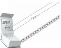 SREBRNY ŁAŃCUSZEK PANCERKA RODOWANY PRÓBY 925 PREZENT GRAWER GRATIS 45 cm
