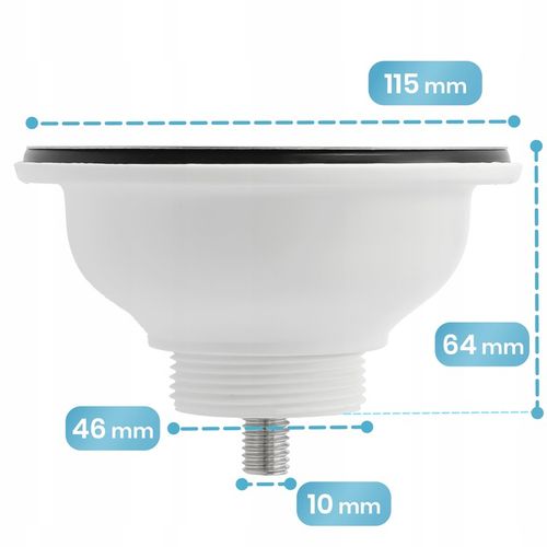 Odpływ Zlewu 3,5 SITKO METALOWE Korek Spust Syfon Zlewozmywaka Uniwersal MR na Arena.pl