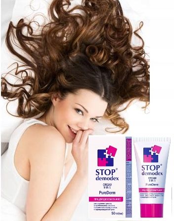 KREM DO TWARZY 9w1 Pure Derm STOP DEMODEX Demodekoza Nużyca Trądzik 50ml zdjęcie 3