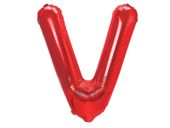 Balon foliowy „litera V”, czerwona, 40 cm [balon na powietrze]