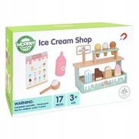 Drewniana Lodziarnia Sklepik Zestaw z Lodami Stragan 16 EL WOOPIE GREEN