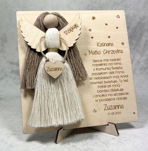 PODZIĘKOWANIE dla MATKI CHRZESTNEJ komunia ANIOŁEK MAKRAMA na Arena.pl
