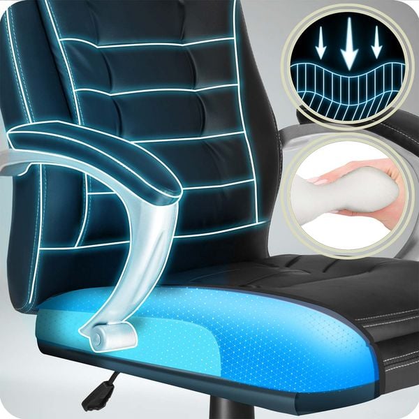 Fotel biurowy obrotowy Sofotel czarny zdjęcie 9