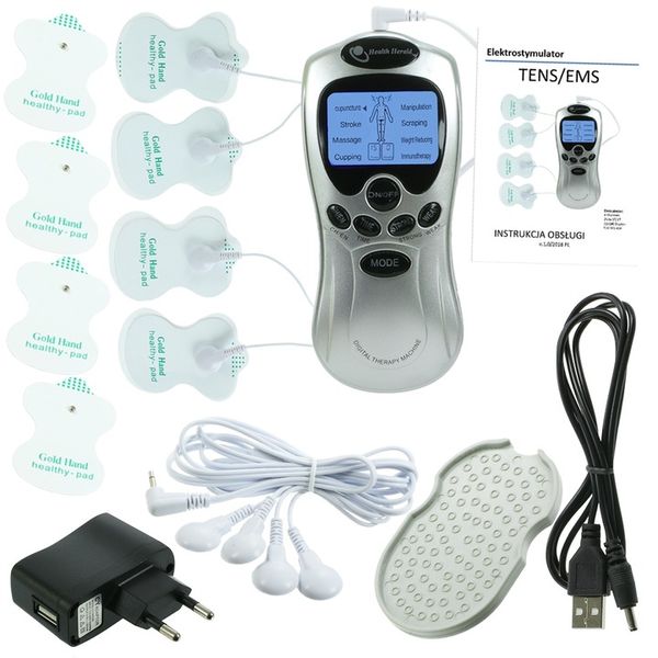 ELEKTROSTYMULATOR MIĘŚNI NERWÓW TENS EMS MOCNY SET zdjęcie 7