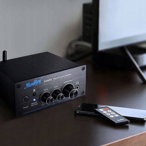 Wzmacniacz mocy Moukey MAMP4, Bluetooth 5.0 Czarny na Arena.pl