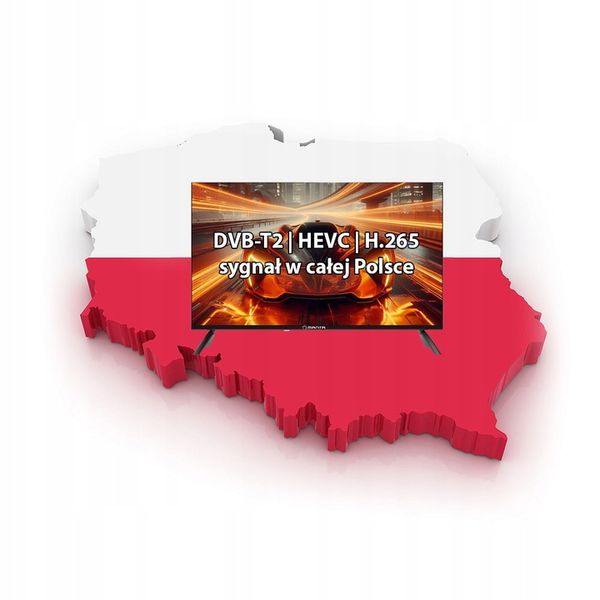 Telewizor 32 cale TV tuner dekoder DVBT2 HEVC HD USB HDMI CL+ +UCHWYT Manta zdjęcie 2