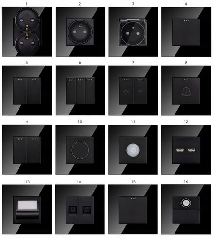 Włącznik Wyłącznik Światła Szklany Elektryczny Szkło Pojedynczy MIUUN na Arena.pl