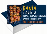 Wizytówki firmowe 200 szt WIELE WZORÓW do wyboru DANIA Z GRILLA