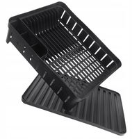 KADAX Suszarka Do Naczyń Jednopoziomowa Z Ociekaczem Na Naczynia Czarna