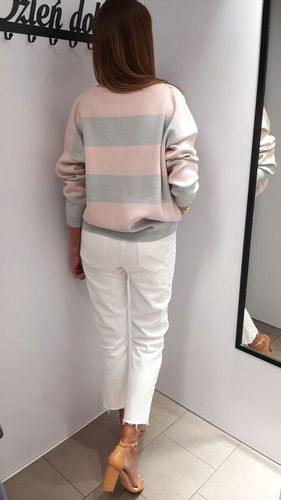 COCOMORE Sweter Pasy Szary + Różowy NEW na Arena.pl