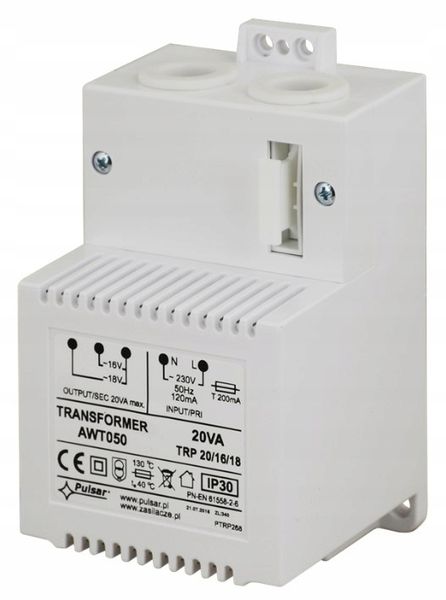 Transformator do central alarmowych Pulsar AWT050 zdjęcie 1