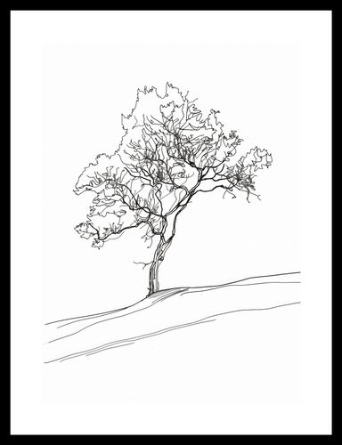 Plakat 25x35cm Drzewo w Zarysie na Arena.pl