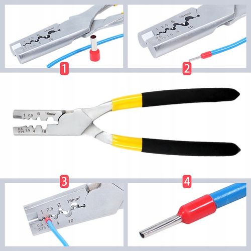 Zaciskarka praska DO KABLI przewodów TULEJEK końcówek konektorów na Arena.pl