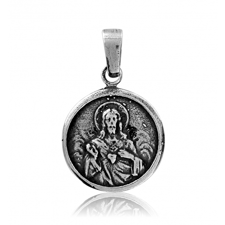 SREBRNY SZKAPLERZ MEDALIK DWUSTRONNY PRÓBA SREBRA 925 zdjęcie 3