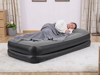 Materac Dmuchany Turystyczny Jednoosobowy 191x97cm Bestway Wbudowana Pompka