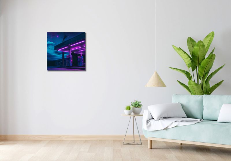 Obraz 50x50cm Moc Neonowej Nocy zdjęcie 2