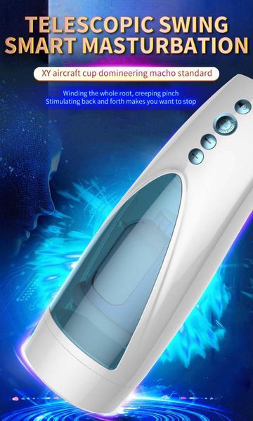 Masturbator-Vibrating, Rotating and Flashing Masturbation USB 10+10 Function / Talk Mode zdjęcie 8