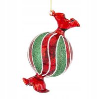 BOMBKA SZKLANA 11x7 CM NA CHOINKĘ CUKIERKI SŁODYCZE PREZENT NA ŚWIĘTA