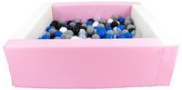 Kwadratowy suchy basen z ekoskóry z 200 piłeczkami MEGA ZESTAW DLA DZIECI