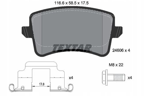TEXTAR KLOCKI HAMULCOWE TYŁ AUDI A4 B8 A5 Q5 na Arena.pl