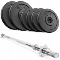 ZESTAW KULTURYSTYCZNY SZTANGA GRYF PROSTY 120 CM + OBCIĄŻENIE TALERZE 40 KG