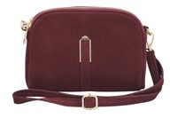 Mała torebka zamszowa wieczorowa - Bordowa