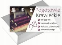 Wizytówki firmowe Foliowane 1000szt różne wzory POGOTOWIE KRAWIECKIE