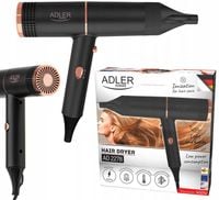 suszarka do włosów czarna - lekka i poręczna 1400w adler ad 2278