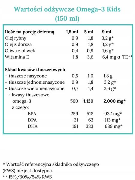 NORSAN OMEGA-3 FISK KIDS OLEJ DLA DZIECI POMARAŃCZOWY + WITAMINA E 150 ml zdjęcie 2