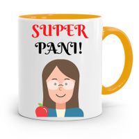 Kubek Złoty Prezent Dzień Nauczyciela Super Pani Z Nadrukiem Ze Zdjęciem