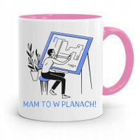 Kubek Różowy Architekta Mam To W Planach Prezent Z Nadrukiem Ze Zdjęciem