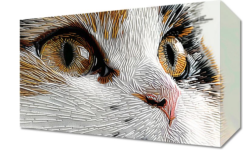 Obraz 30x20cm Nitkowany Kot zdjęcie 1