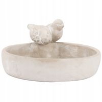POIDEŁKO DLA PTAKÓW BETONOWE MISKA ogrodowe do ogrodu figurki ptaków 23cm