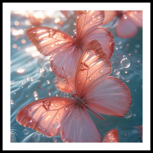Plakat 50x50cm Świetliste Motyle na Arena.pl