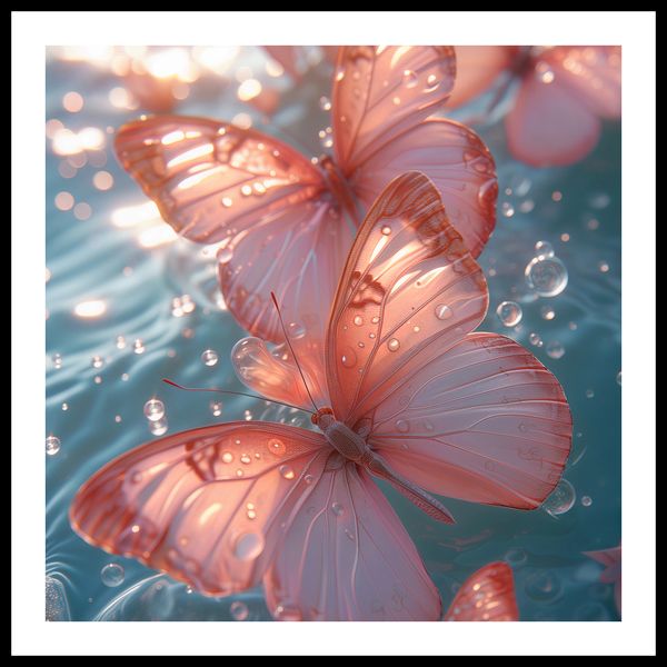 Plakat 50x50cm Świetliste Motyle zdjęcie 3