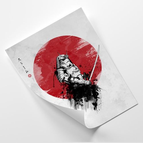 Plakat, Abstrakcyjny samurai 40x60 na Arena.pl