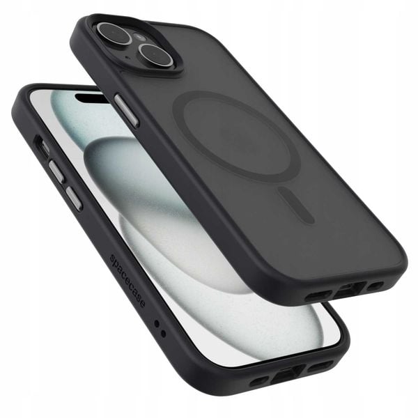 Spacecase Hybrid Mag Iphone 15 Black zdjęcie 2