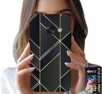 ETUI DO SAMSUNG A5 2017 - ZŁOTE RAMKI, ELEGANCKIE WZORY + SZKŁO