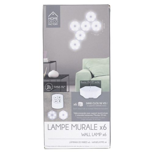 Zestaw 6 lampek ściennych Hexagonal 8,5x7,5cm na Arena.pl