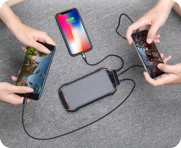 SOLARNY POWER BANK 26800mAh 2xUSB LATARKA INDUKCJA zdjęcie 16