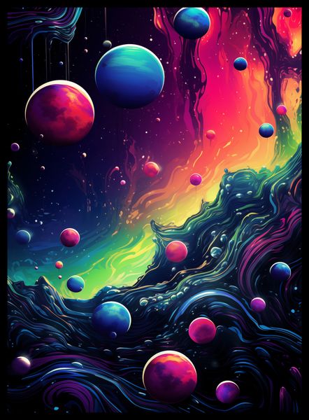 Plakat 40x55cm Kalejdoskop Galaktyk zdjęcie 2