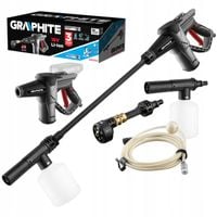 GRAPHITE MYJKA CIŚNIENIOWA AKUMULATOROWA 18V 24 bar DYSZA LANCA PIANOWNICA